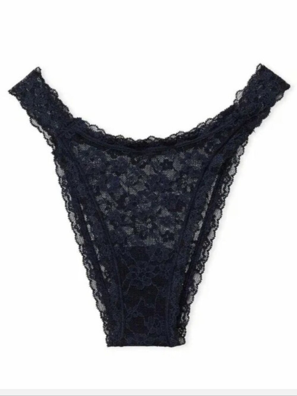 Victoria's secret the lacie very sexy Brazilian panty NOIR NAVY BLUE LARGE